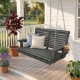 thumbnail image 6 of Fortune Candy HDPE Porch Swing with Stainless Steel Bolts, Heavy Duty 1200 lbs, for Outdoor, Gray, 6 of 7