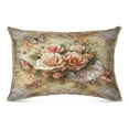 thumbnail image 2 of Pillow Case Plush Pillow Butterfly and Roses on Lace Case standard size/King size/Queen size Bed Pillow Pillowcases, 2 of 9