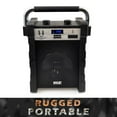 thumbnail image 4 of PYLE PWMABT550BK - Bluetooth Wireless Rugged & Portable Speaker System, Work / Job Site Stereo, Built-in Rechargeable Battery, MP3/USB/SD, AM/FM Radio (Black), 4 of 4