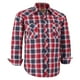 thumbnail image 1 of Camisa COEVALS CLUB para hombre, manga larga, western, a cuadros, negro/rojo, 2XL, 1 of 7