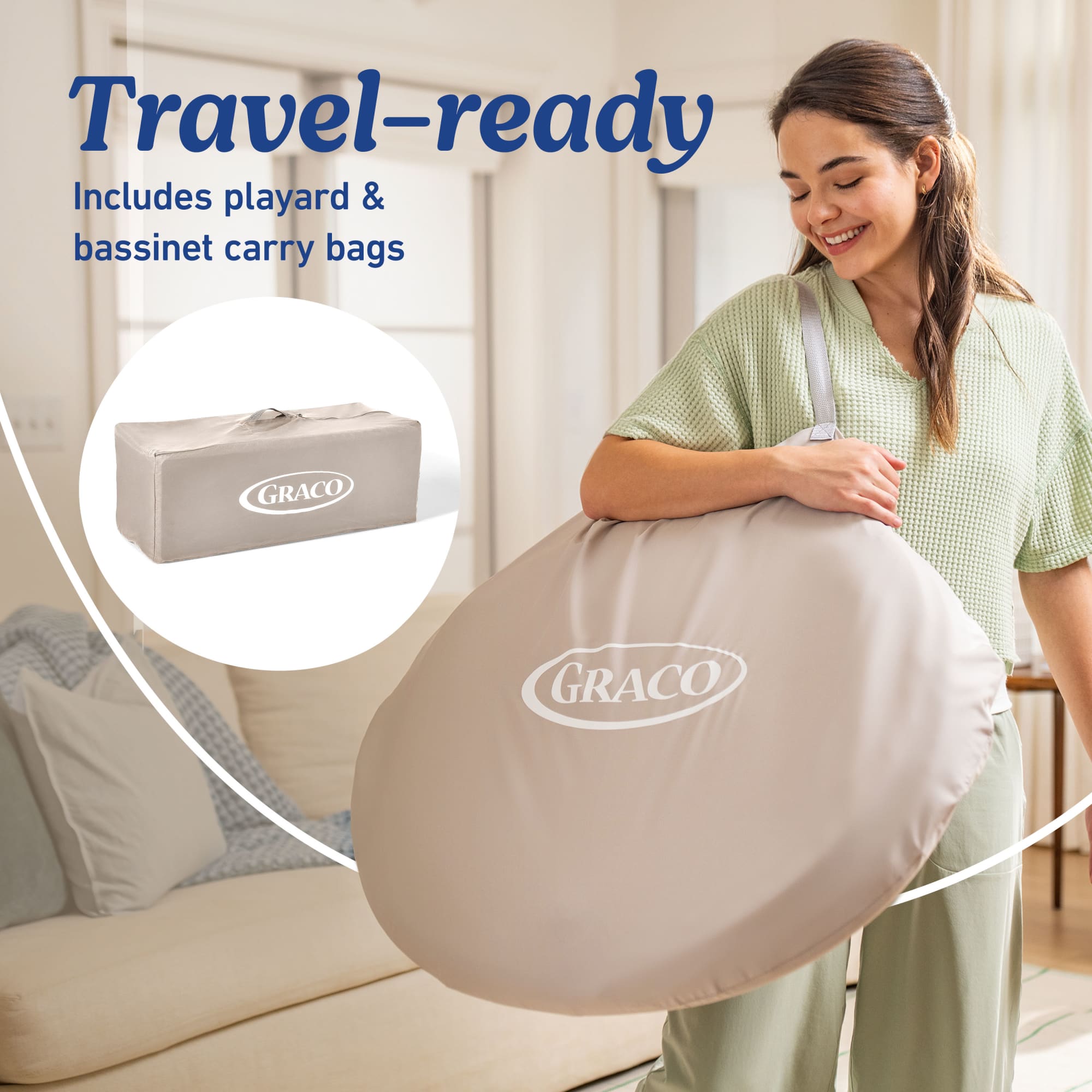 Graco Pack 'n Play Travel Dome Lux Playard, Linden Beige photo 7