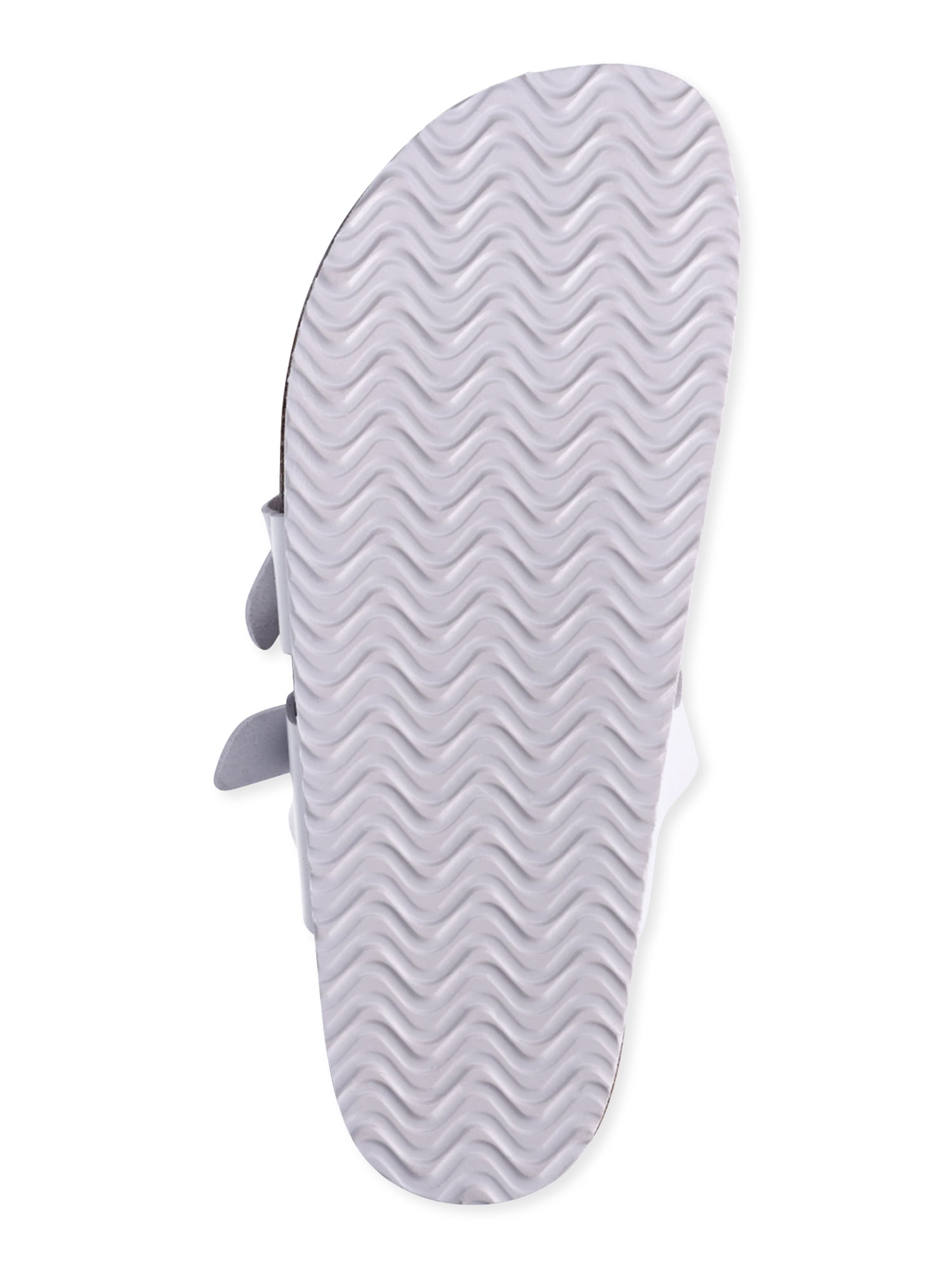Time and Tru Women's Asymmetric Strap Flat Footbed Sandals, Sizes 6-11, Wide Width Available