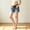 A Dark Blue, variant on Afuyipoi Maternity 100�nim Shorts Over the Belly, Comfortable Stretchy Ripped Maternity Jean Shorts for Pregnancy Summer Blue Size L