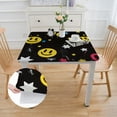 thumbnail image 2 of HAOXIT One Tablecloths Smile Face Tablecloth Party Decoration Rectangle Square Tablecloth Decoration Holiday Party Supplies white, 2 of 7
