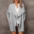 thumbnail image 2 of Vedolay Womens Tops Casual Women's Casual Open Front Long Sleeve Work Business Lapel Fashion Jacket,Gray XL, 2 of 5