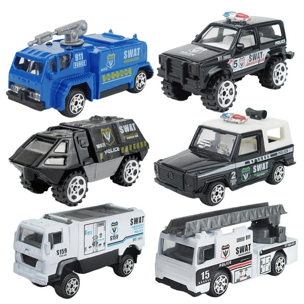 Vogacara Car Vehicle Model Educational Building Toy for Shelf Decor Juguetes APLASTAR 6 piezas