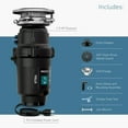 thumbnail image 4 of Moen Prep Series Disposer 1/2 Horsepower Continuous Feed Garbage Disposal Featuring Fast Track Technology Power Cord Included Gt50C, 4 of 9