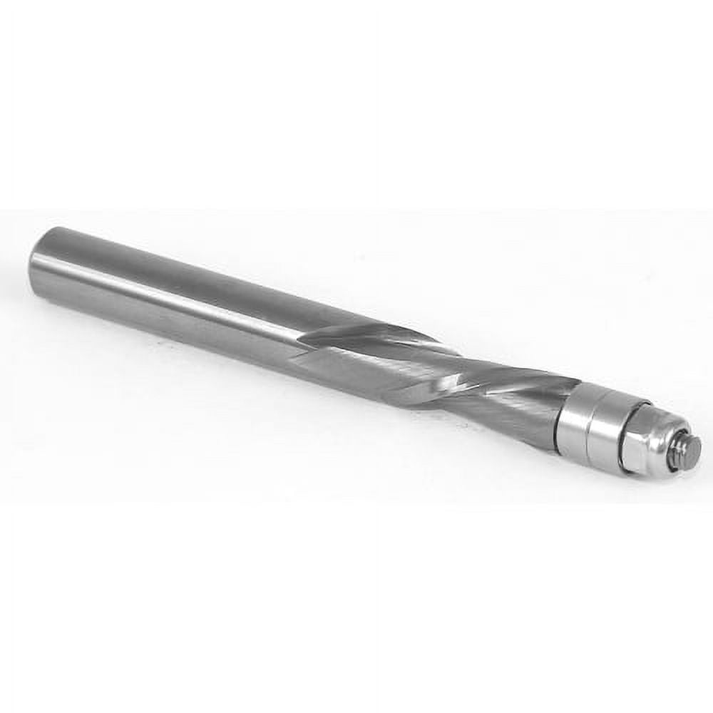1/4" Downcut Flush Trim Solid Carbide Spiral Router Bit - 1/4" Shank - Yonico 14118