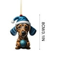 thumbnail image 6 of KCEHTA Dachshund Christmas Ornaments, Dachshund Ornaments for Christmas Tree, Acrylic Dachshund Pendant Christmas Hanging Ornament Cute Dachshund Dog Xmas Tree Decorations for Dog Lovers, 6 of 6
