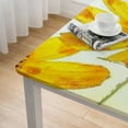 thumbnail image 5 of HAOXIT Yellow Poppy Flowers Tablecloths for Square Table ,Summer Polyster Stain Resistant Table Cloth for Dining Room Kitchen 40*40, 5 of 8