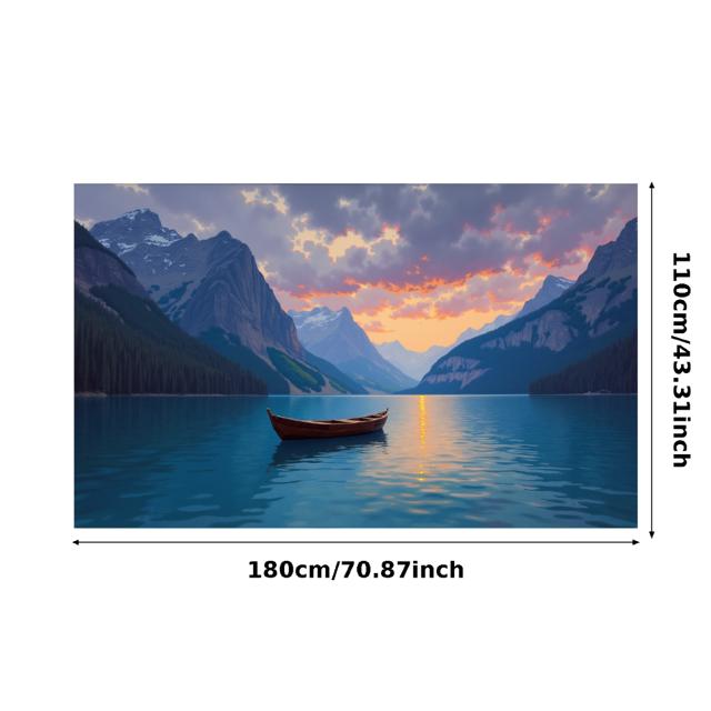 Scenic Mountain Lake Landscape Backdrop Banner for Party Decorations Photography Props Event Backgrounds Studio Setups Vacation Themed Parties