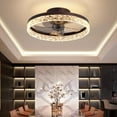thumbnail image 3 of Ceiling Fan with Light, 19.6in 6 Speeds 3 Color Dimmable Remote Flush Mount Low Profile Fan, Quiet Fan for Bedroom, Kitchen, Dining Room, 3 of 7