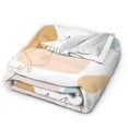 thumbnail image 4 of YFYANG Anti-Pilling Ultra-Soft Micro Fleece Cover Blanket for Bed Sofa, Geometric Line Leaf Pattern Throw Blanket for All Seasons, 40"x30", 4 of 9