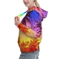 thumbnail image 2 of Kdxio Palm Trees at Sunset Print Womens Oversized Hoodies Sweatshirts Hooded Pullover Tops Sweaters Casual-Small, 2 of 7
