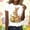 A11 Orange, variant on Easter T-Shirt for Women Happy Rabbit Garden Butterfly Graphic Novelty Crewneck Short Sleeve Relaxed Fit Holiday Celebration Casual Clothes Top