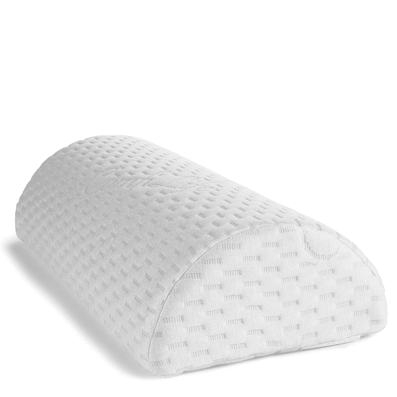 ComfiLife Half Moon Memory Foam Bolster Cushion for Under Knee Leg Hip Support White