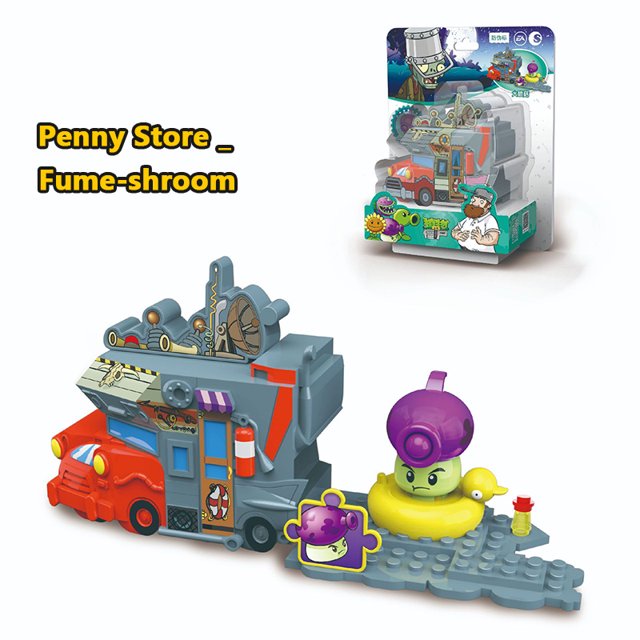 Plants vs. Zombies, tienda misteriosa de Penny's, Peashooter, Buckethead, Zombie, montaje, bloques de construcción, decoraciones, juguete, juego, modelo, regalo