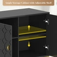 thumbnail image 5 of Boyel Living 2 Doors Accent Sideboard Buffet Cabinet, Black Storage Cabinet with Shelf, Console Cupboard for Kitchen Living Room, 5 of 6