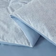 thumbnail image 5 of Chezmoi Collection 3-Piece Embossed Velvet Comforter Set King Size, Blue - Soft Plush Velvet Bedding Set with 2 Pillow Shams for All Seasons with Washed Microfiber Reverse, 5 of 9