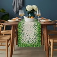 thumbnail image 2 of St. Patrick's Day Table Runner - 60 Inch Long, Kitchen Dining Table Runner Dresser Scarves, Spring Lucky Shamrocks Leaves Retro Country Farmhouse Decor for Coffee Tables Wedding Party Banquet, 2 of 8