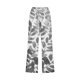 thumbnail image 3 of Pantalones Casuales de Mujer de Impresión Floral Cintura Elástica Suelta, Pantalones de Pierna Ancha Recta con Bolsillos, 3 of 5