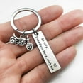 thumbnail image 3 of Dido Letters Engraved Drive Safe Personalized Custom Keyring Stainless Steel Car Key Ring Husband Boyfriend Gift Keychain, 3 of 4