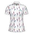 thumbnail image 2 of Custom Name Lady With Golf Women's Polo Shirt S-5XL, 2 of 7