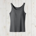 thumbnail image 6 of Plus Size Women Tank Top with Shelf Bra Summer Casual Camisole Tops with Built in Bra Cami Undershirts 1XL-5XL, 6 of 6