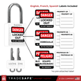 thumbnail image 4 of TRADESAFE Lockout Tagout Locks, White Keyed Different LOTO Locks, 10 pcs, 2 Keys Per Lock, 4 of 9