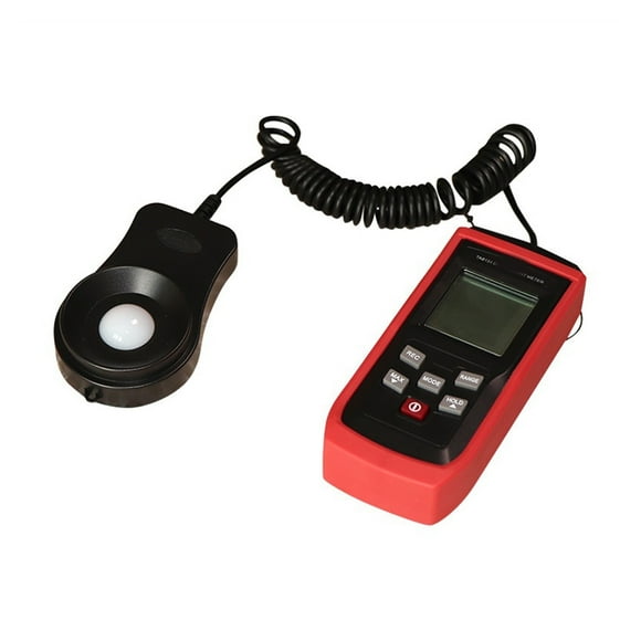 Digital Illuminometer Flexible Spring Probe Design Light Meter FC/LUX 0-200000lux MAX MIN Data Hold TA8131 ,Easy to Use