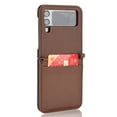 thumbnail image 6 of TECH CIRCLE for Samsung Galaxy Z Flip3 5G 2021 Case,Premium Lychee Texture PU Leather Wallet Case with Card Slot Shockproof Slim Fit Protective Phone Case,Brown, 6 of 7