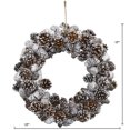 thumbnail image 3 of Nearly Natural Snowy Pine Cone Wreath, 3 of 5