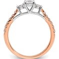 thumbnail image 2 of 14K White/Rose Gold Rose Lab Grown Diamond Si1/Si2, G H I, Complete Engagement Ring (Size 7) Made In India rm6515e-038-crlg, 2 of 5