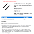 thumbnail image 2 of Front Shock Absorber Set - Compatible with 1998 - 2003 Mercedes-Benz ML320 Base 1999 2000 2001 2002, 2 of 2