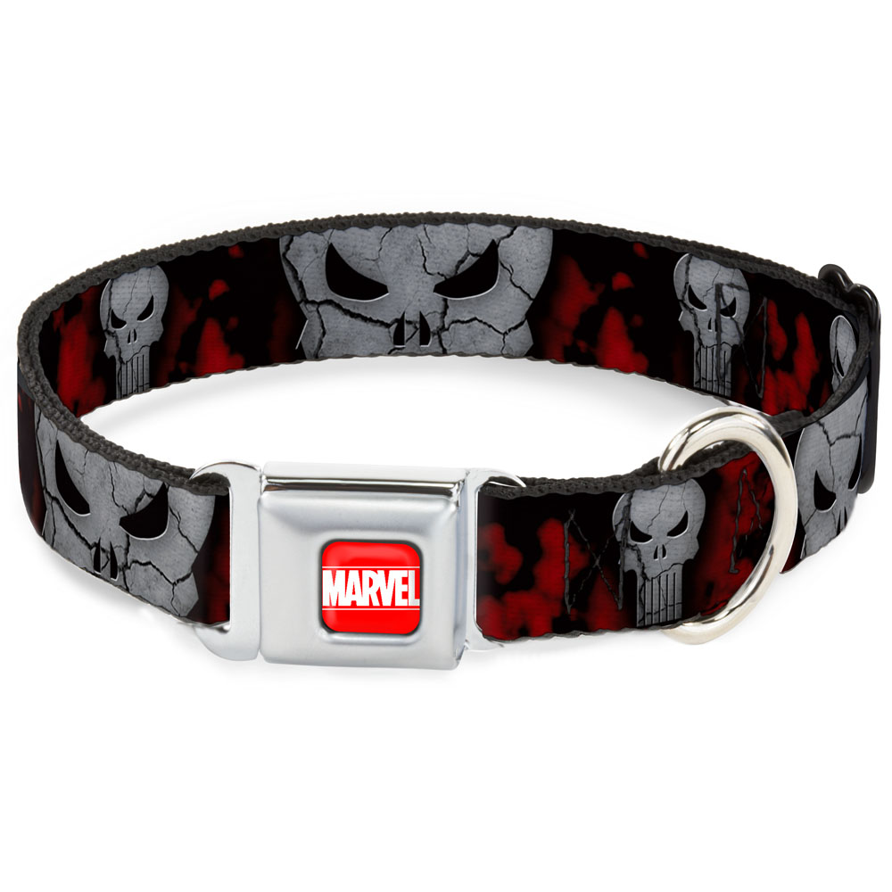 MARVEL UNIVERSEDog Collar AVEMARVEL Full Color Red White Stone Pet