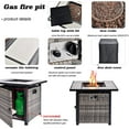 thumbnail image 2 of Ovios 9 Pieces Outdoor Patio Furniture with 30Inch Gas Fire Pit Table CSA Approved Grey Wicker Conversation Set with 360 Degree Swivel Rocking Chair, 2 of 8