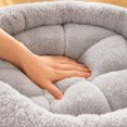 thumbnail image 4 of Small Dog Bed Washable 12 Inch Donut Bed for Dogs Calming Dog Bed with Sides Anti Relaxation Dog Bed Orthopedic Cushion for Pets Light Gray, 1 Pack, 4 of 5
