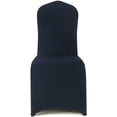 thumbnail image 2 of 12pcs Stretch Spandex Chair Cover for Wedding Party Dining Banquet Event (Navy, 12), 2 of 7