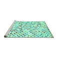 thumbnail image 2 of Ahgly Company Machine Washable Indoor Rectangle Southwestern Turquoise Blue Country Area Rugs, 7' x 9', 2 of 4