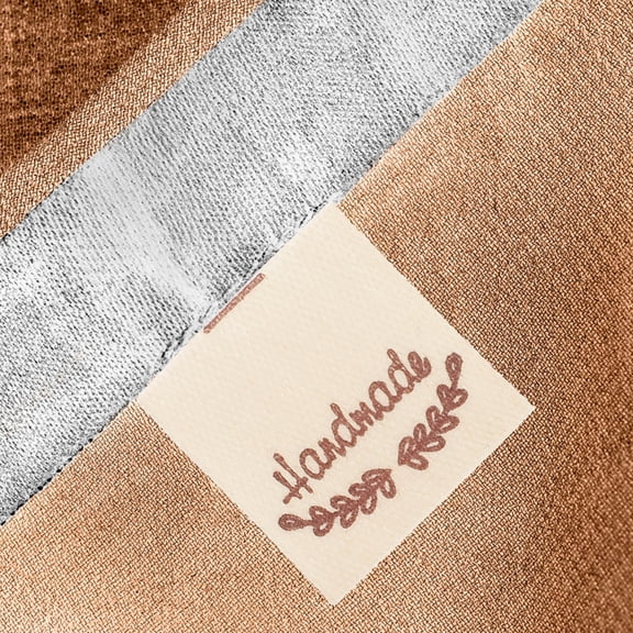 ETHZZLE 100Pcs Vintage Handmade Tags Cotton Fabric Labels for Crochet Knitting and Clothing Embellishment