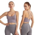 thumbnail image 4 of Ropa interior deportiva para mujer, tirantes acolchados, ropa interior de sujeción media, adecuada para yoga y fitness; adecuada para una circunferencia del pecho inferior de 87 a 92 cm, 4 of 5