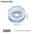 thumbnail image 2 of Uxcell 50Pcs Pies de tabla de cortar transparentes, 0.28" H x 0.71" D Almohadillas de goma redondas antideslizantes con tornillos y arandela de acero inoxidable incorporada para muebles, 2 of 6