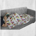 thumbnail image 6 of Hearts Soft Flannel Fleece Throw Blanket, Rhythmic Abstract Lines of Ombre Rainbows Motifs 90's Style on Plain Background, Cozy Plush for Indoor and Outdoor Use, 70" x 90", Multicolor, by Ambesonne, 6 of 6