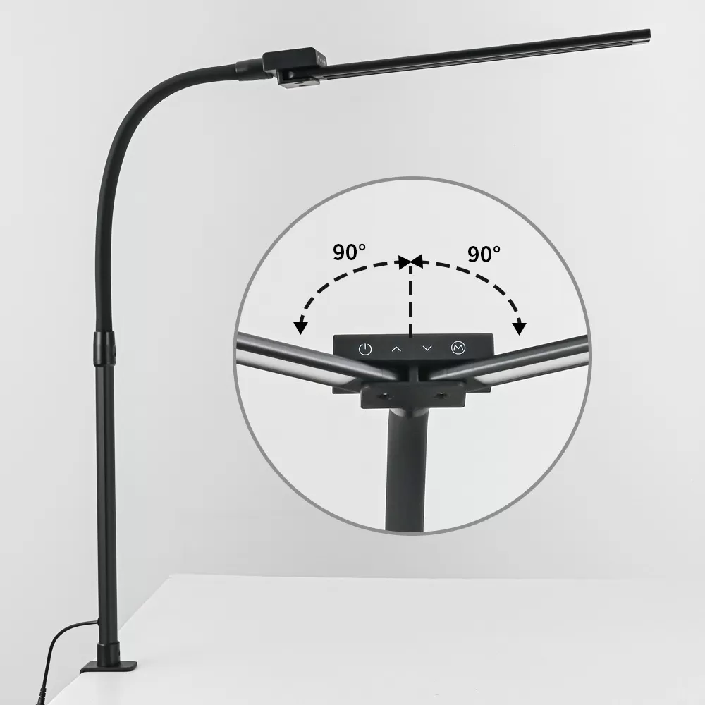 vonesiy LED Desk Lamp with Adjustable Gooseneck, 25 Lighting Modes & Eye-Caring Technology for Home Office Drafting Reading Study