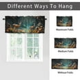 thumbnail image 6 of Forest Deer Thermal Insulated Window Curtain Valance Rustic Wildlife Rainforest Flowers Woodland Window Valance for Living Room Bedroom, Kitchen Valance Rod Pocket Window Curtain 54 by 18 in, 1 Panel, 6 of 6