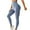Blue, variant on UAMVSH Seamless Butt Lifting Leggings for Women High Waist Workout Yoga Pants Compression Ribbed Tights