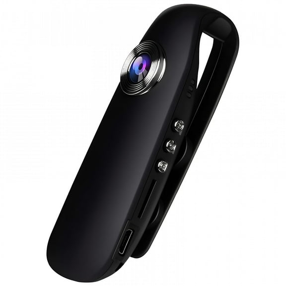 GJX Body Camera HD 1080P Wearable Portable Pocket Cam Video Recorder Fast Record For Home/Office Black