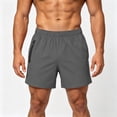 thumbnail image 6 of Aimik Mens Sports Shorts Contrast Zip Pocket Elastic Waist Mens Running Shorts Summer Quick Dry Sport Shorts for Gym or Running, 6 of 6