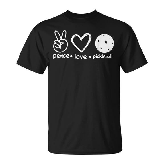 SR Cute Peace Love Pickleball Player Pickle Ball Lover T-shirt