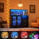 thumbnail image 3 of para Cocina, Cantina Bar Mueble para Casa con Luces LED, Toma de Corriente, Gabinete para Vinos Botellero y Copas, Gabinetes de Almacenamiento, 120 * 40 * 115cm (Negro), 3 of 8